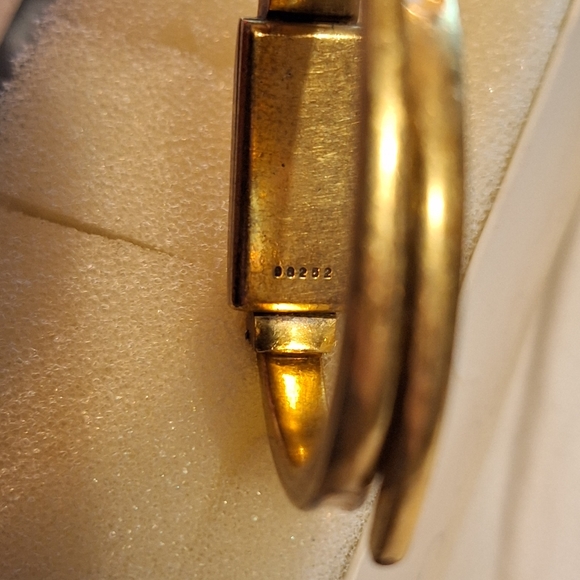 Rare floral enamel Swiss Turler Watch, Hinged Bangle Style watch - Picture 7 of 9